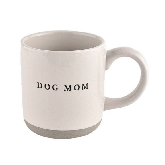 Dog Mom - Cream Stoneware Coffee Mug - 14 oz - Picture 1 of 1